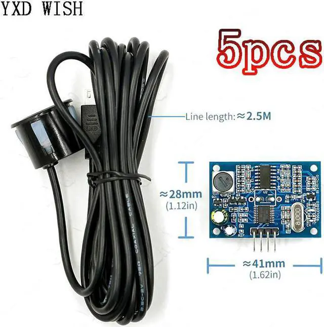 Main image of Module ultrasonique étanche JSN-SR04T/AJ-SR04M, 5 pièces/lot, capteur transducteur de mesure de Distance intégré JSN-SR04 étanche