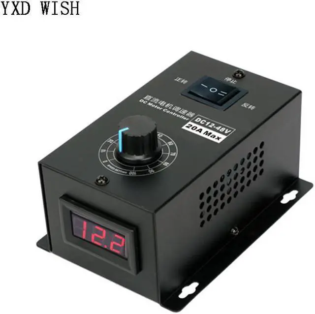 Alt view image 2 of 4 - Contrôleur de moteur à affichage numérique avant et arrière, 0-100%, 12-48V, 40a, régulateur de vitesse, PWM, 12-24-48V