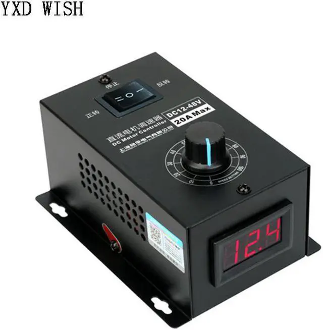 Alt view image 3 of 4 - Contrôleur de moteur à affichage numérique avant et arrière, 0-100%, 12-48V, 40a, régulateur de vitesse, PWM, 12-24-48V