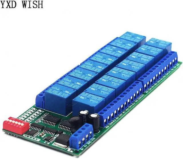 Alt view image 2 of 4 - Modbus RTU DC 12V, 16 canaux, extension PLC, Module relais RS485, protocole de relais 10A Modbus RTU, télécommande intelligente