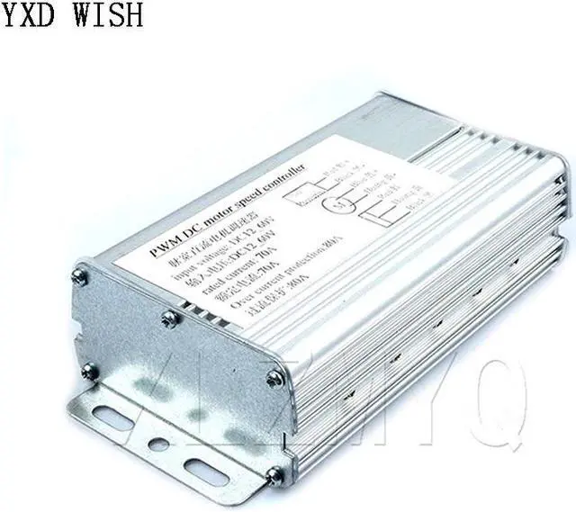 Alt view image 3 of 4 - Contrôleur de vitesse de moteur PWM 70A 12V-60V, régulateur de moteur cc haute puissance, interrupteur avant/arrière