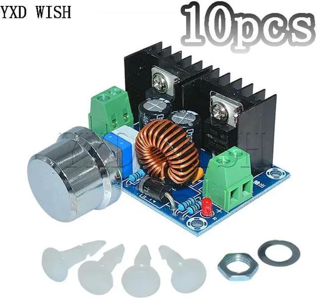 Main image of Alimentation de convertisseur Buck Max 8A 200W DC-DC XL4016 PWM réglable 4-40V à 1.25-36V, 10 pièces, panneau abaisseur XH-M401