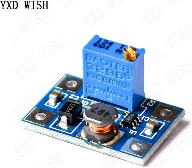 Main image of Module d'alimentation réglable, 100 pièces/lot, SX1308 DC-DC, convertisseur élévateur pour Kit de bricolage DC-DC 2-24V à 2-28V