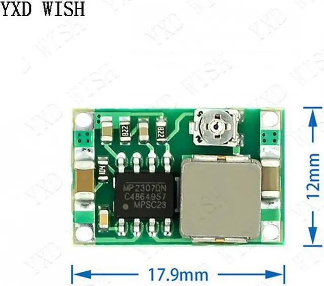 Alt view image 3 of 3 - Kit de bricolage de carte d'avion Mini360 100, DC-DC pièces, Module abaisseur 4.75V-23V à 1V-17V 17x11x3.8mm