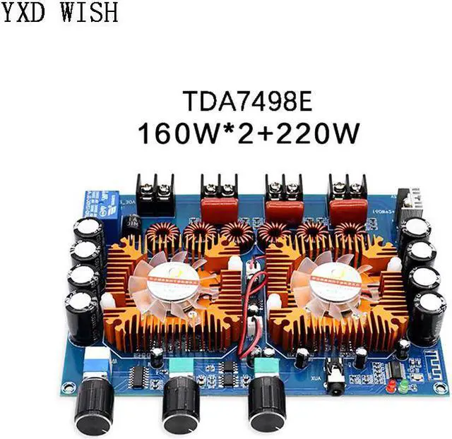 Main image of Carte d'amplificateur de puissance numérique Bluetooth 5.0, 160W x 2 + 220W, stéréo, 2.1 canaux, haute puissance