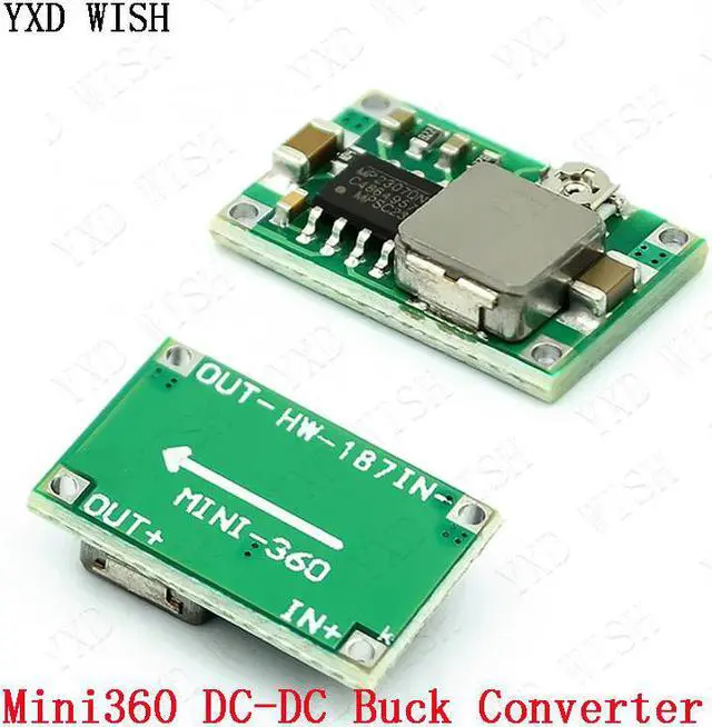 Main image of Kit de bricolage de carte d'avion Mini360 100, DC-DC pièces, Module abaisseur 4.75V-23V à 1V-17V 17x11x3.8mm