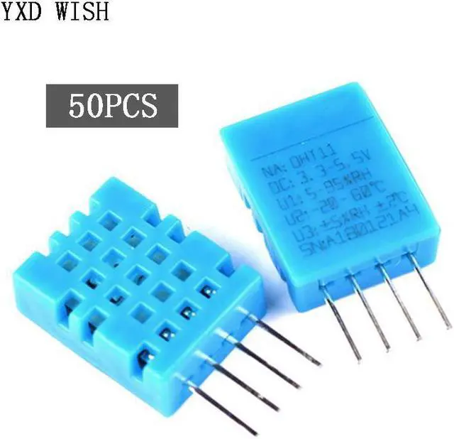 Main image of Sonde numérique de capteur de température et d'humidité DHT-11, 50 pièces, Kit de bricolage, DHT11
