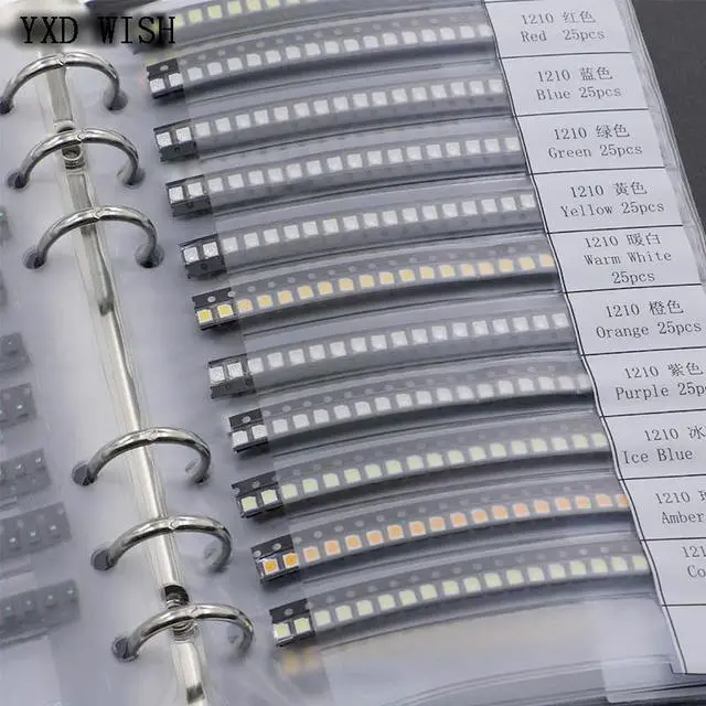 Alt view image 3 of 3 - Livre d'échantillons de diodes LED SMD, 0402 0603 0805 1206 1210 2835 5730 5050, rouge/vert/bleu/blanc/jaune/blanc chaud/Orange/violet/bleu glacé