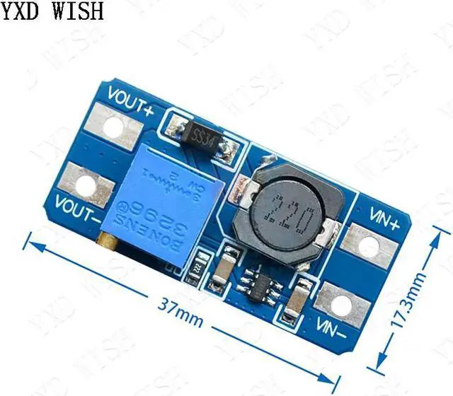 Alt view image 2 of 2 - Module Boost réglable 2a, 100 pièces, DC-DC, 2V-24V à 5V, 9V, 12V, 28V, MT3608, panneau élévateur max 2a