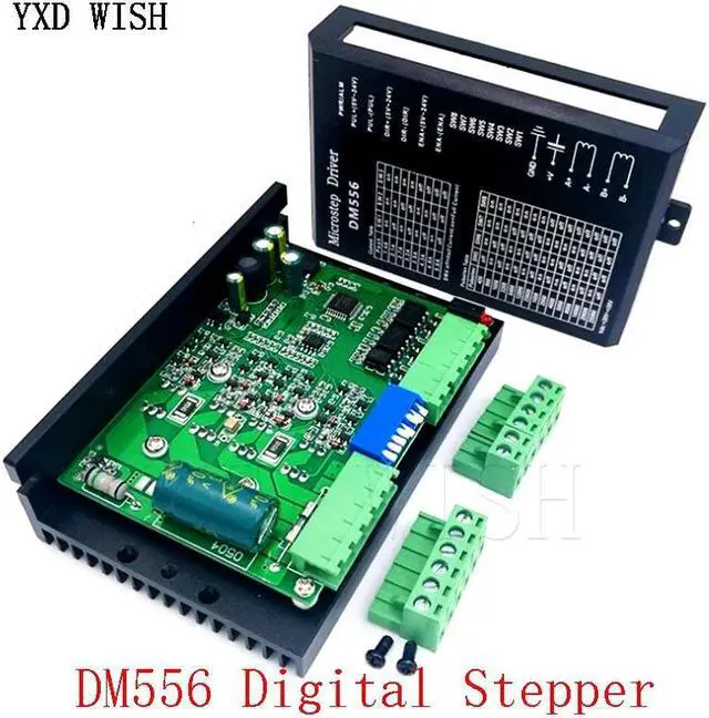 Alt view image 2 of 3 - Pilote de moteur pas à pas DM556, 2 phases 42/57, contrôleur de moteur pas à pas 24V-50V, NEMA23, NEMA34, DM556, 5 pièces
