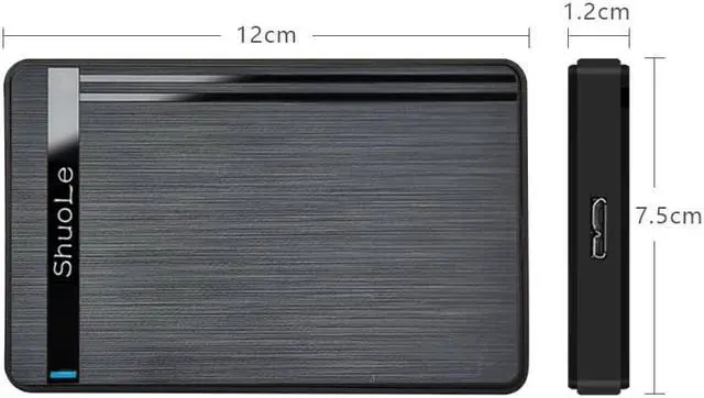 Alt view image 6 of 7 - 2.5" Hard Drive Enclosure USB 3.0 to SATA III for SSD 9.5mm 7mm External Hard Drive Case Support Max 6TB