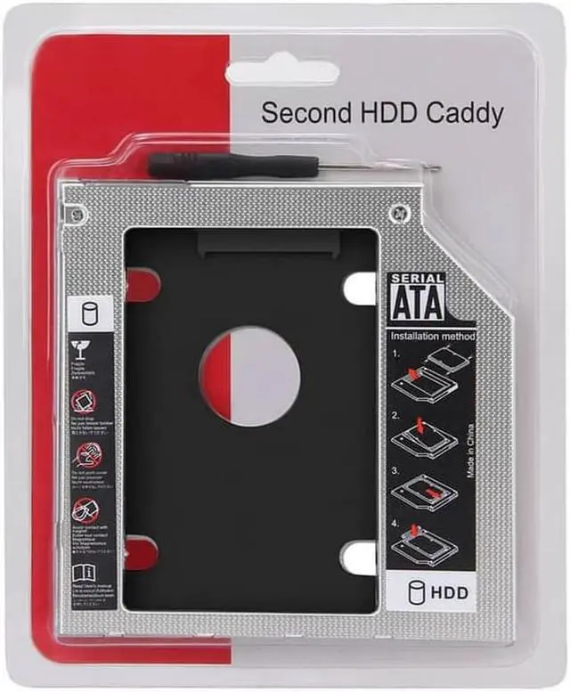 Main image of Universal 9.5mm SATA to SATA 3nd SSD HDD Hard Drive Caddy Adapter Tray Enclosures for DELL HP Lenovo ThinkPad Samsung Laptop