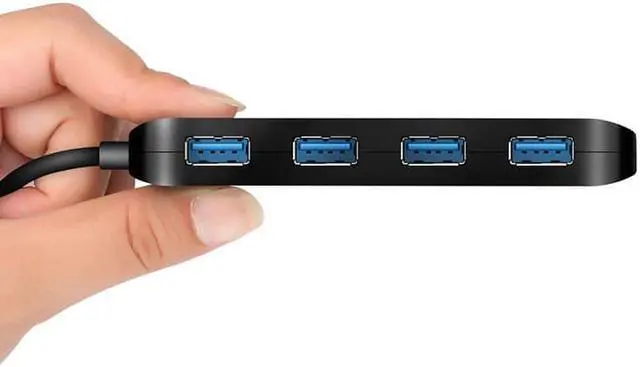Alt view image 2 of 7 - USB 3.0 Hub Splitter - USB Extender 4 Port USB Ultra Slim Data Hub with Individual Power Switch and LED
