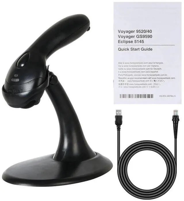 Alt view image 4 of 7 - Voyager MK9540-32A38 1D Barco de Reader USB Kit With Stand US