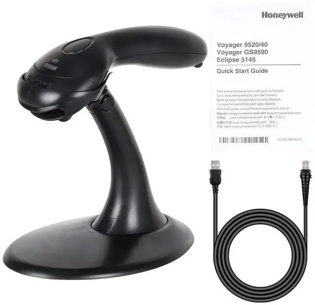 Alt view image 3 of 6 - MK9520-32A38 Voyager Handheld 1D USB Barco de Reader With Stand USA