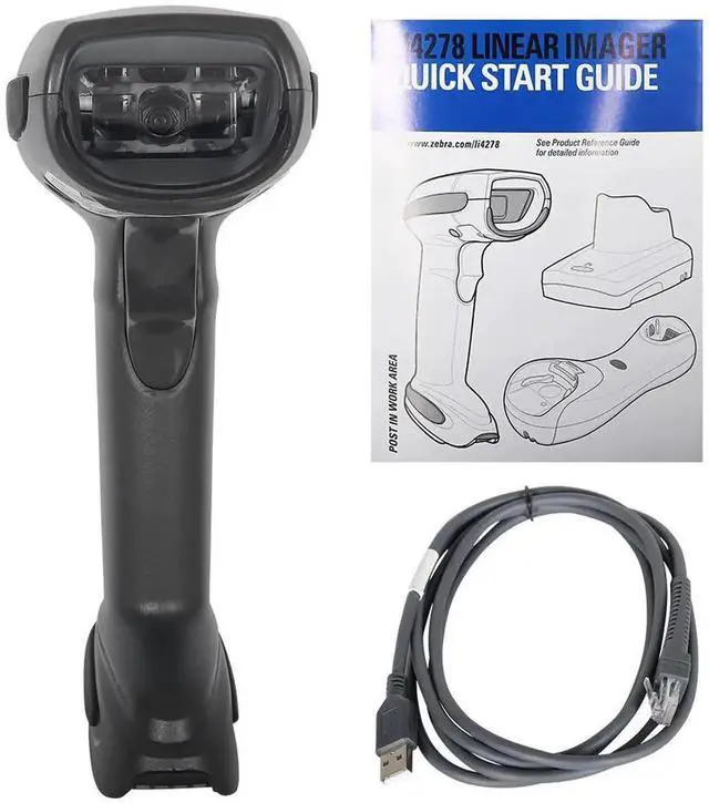 Alt view image 6 of 7 - Ze,bra Sym,bol LI4278-SR20007WR 1D Wireless Handheld Barco,de Scann,er W/ USB Cradle