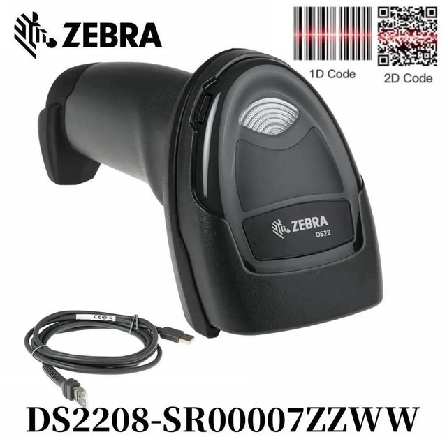 thumbnail image 2 of Zebra Symbol DS4308-SR Handheld 1D/2D Barcode Scanner – USB, Corded, With Cable 2 of 4