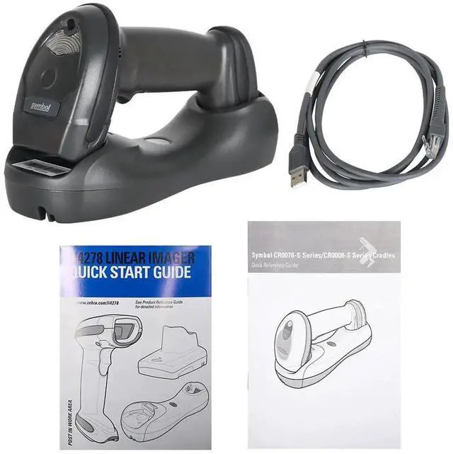 Alt view image 5 of 7 - Zebr,a Symb,ol LI4278-SR20007WR 1D Handheld Barco,de Scann,er W/ USB Cable & Cradle