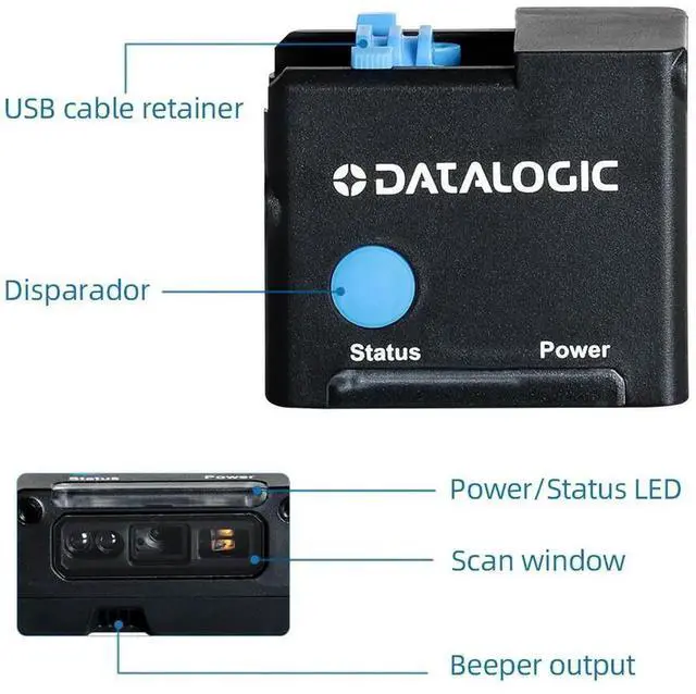 Alt view image 2 of 5 - Data,lo,gic Gryphon GFS4500 USB/RS232 1D 2D Barc,ode Sca,nner with Cable Red Light