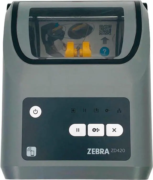 Alt view image 5 of 7 - Ze bra ZD420 Thermal Transfer Bar code Label Printer USB BT WiFi 300 dpi ZD42043-C01W018N 1 Year Warranty, Bundle with AC Adapter