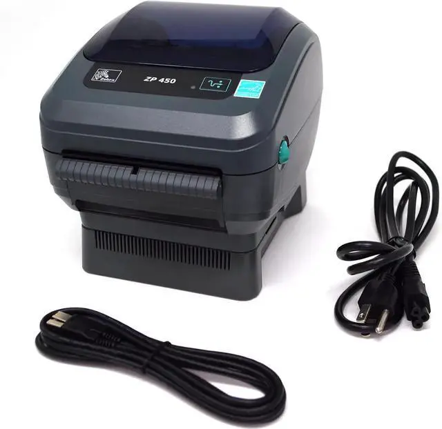 Alt view image 4 of 7 - Ze bra ZP 450 Label Thermal Monochrome Bar Code Printer ZP450-0501-0006A