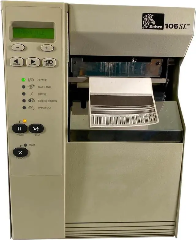 Main image of Ze bra 105SL Thermal Transfer Industrial Label Printer 10500-2001-0070 Serial Parallel, Bundle with Power Cable