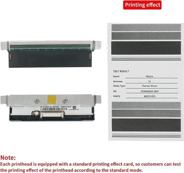 Alt view image 6 of 7 - Printhead/Print Head for Ze bra ZT210 ZT220 ZT230 Thermal Label Bar code Printer/Label Maker 300 dpi P/N:P1037974-011