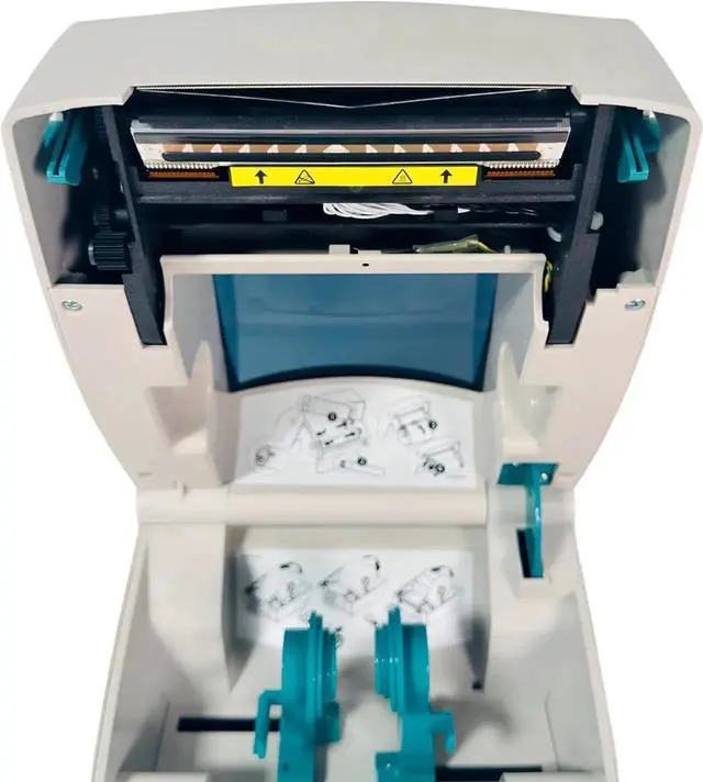 Alt view image 5 of 6 - Ze bra GC420T Thermal Transfer Bar code Shipping Label Printer Ethernet USB GC420-100410-000, Bundle with AC Adapter USB and Ethernet Cable