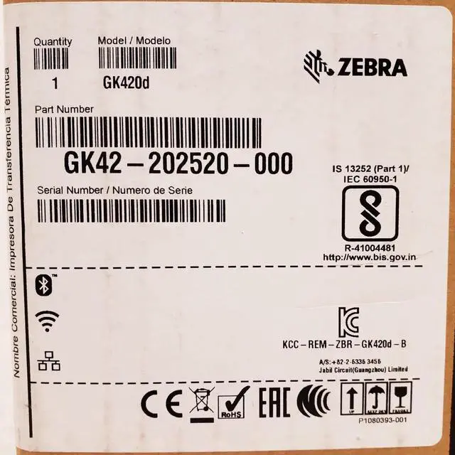 Alt view image 2 of 6 - Ze,bra GK420d Thermal 4 Label Printer USB, Wireless, Bluetooth - GK42-202520-000