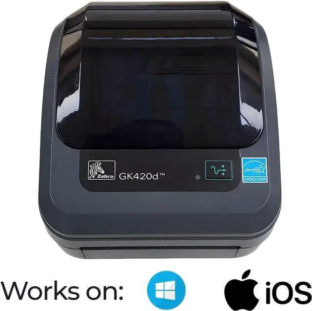 Alt view image 4 of 6 - Ze bra GK420d Direct Thermal Label Printer Bundle - Includes Ze bra Bar code Label Thermal Printer, USB-B Cable and Cleaning Cloth - Monochrome Desktop Printer for USPS, Ethernet Connectivity