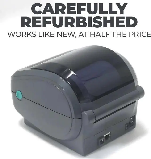 Alt view image 2 of 6 - Ze bra GK420d Direct Thermal Label Printer Bundle - Includes Ze bra Bar code Label Thermal Printer, USB-B Cable and Cleaning Cloth - Monochrome Desktop Printer for USPS, Ethernet Connectivity