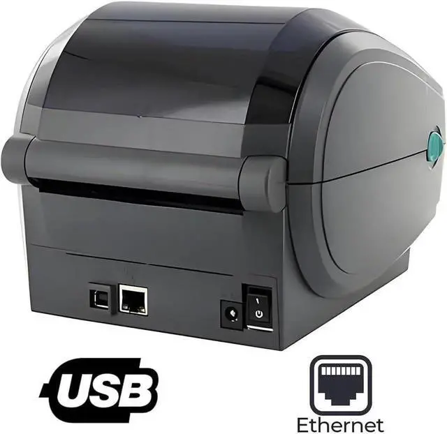 Alt view image 5 of 6 - Ze bra GK420d Direct Thermal Label Printer Bundle - Includes Ze bra Bar code Label Thermal Printer, USB-B Cable and Cleaning Cloth - Monochrome Desktop Printer for USPS, Ethernet Connectivity