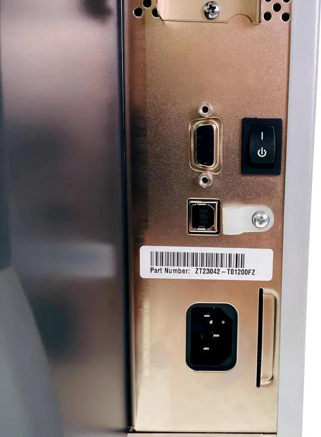 Alt view image 5 of 7 - Ze bra ZT230 Industrial Thermal Transfer Bar code Label Printer Wireless LAN USB ZT23042-T01200FZ, Bundle with Power Cord and USB Cable