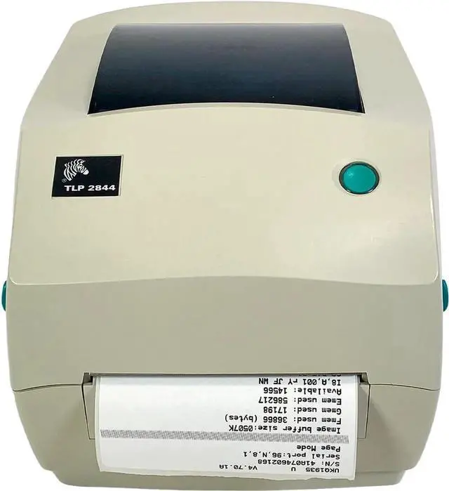 Alt view image 2 of 7 - Ze bra TLP 2844 Thermal Transfer Label Printer 2844-10300-0011 USB, Bundle with AC Adapter