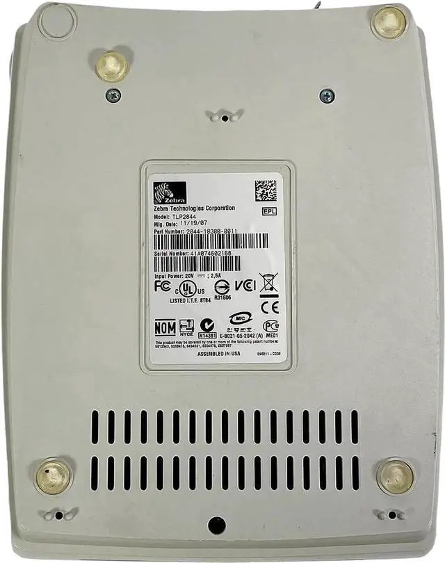 Alt view image 5 of 7 - Ze bra TLP 2844 Thermal Transfer Label Printer 2844-10300-0011 USB, Bundle with AC Adapter