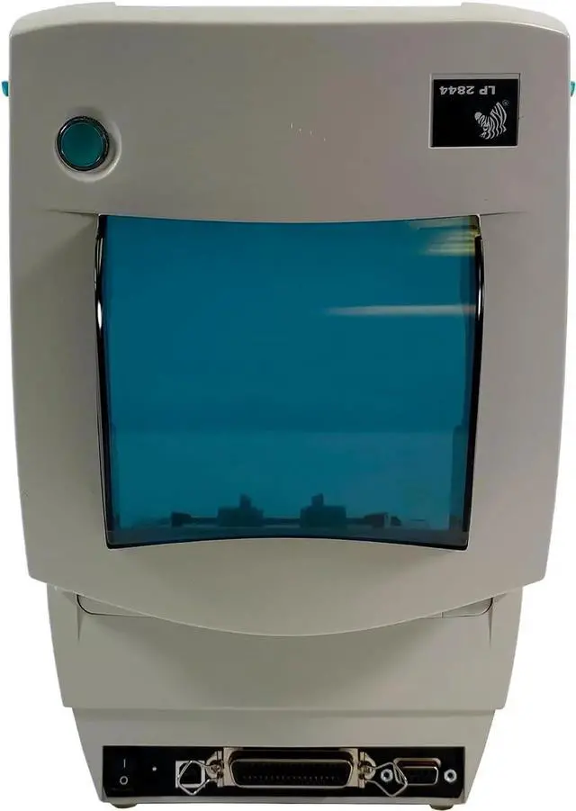 Alt view image 6 of 7 - Ze bra LP2844 Direct Thermal Label Bar code Printer USB Serial Parallel 2844-20300-0021, Bundlle with AC Adapter