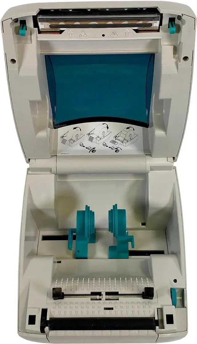 Alt view image 7 of 7 - Ze bra LP2844 Direct Thermal Label Bar code Printer USB Serial Parallel 2844-20300-0021, Bundlle with AC Adapter