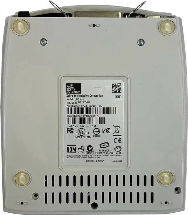 Alt view image 3 of 7 - Ze bra LP2844 Direct Thermal Label Bar code Printer USB Serial Parallel 2844-20300-0021, Bundlle with AC Adapter