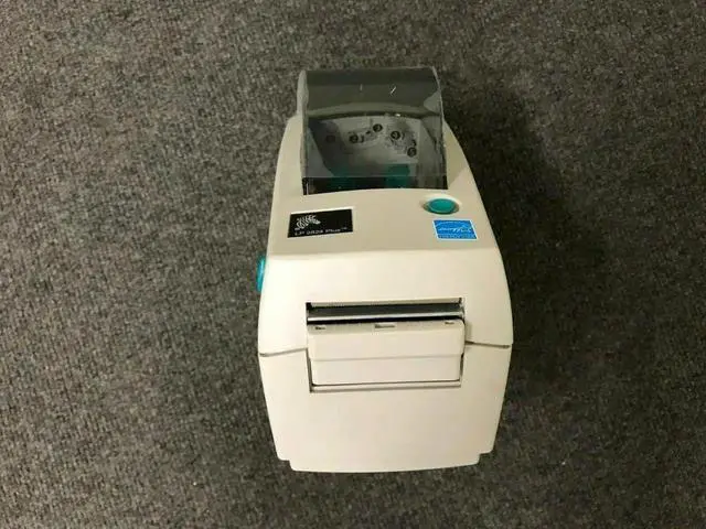 Alt view image 6 of 7 - #S6B Ze bra LP 2824 Plus 282P-201510-000 Ethernet Printer W/Adapter & Cables