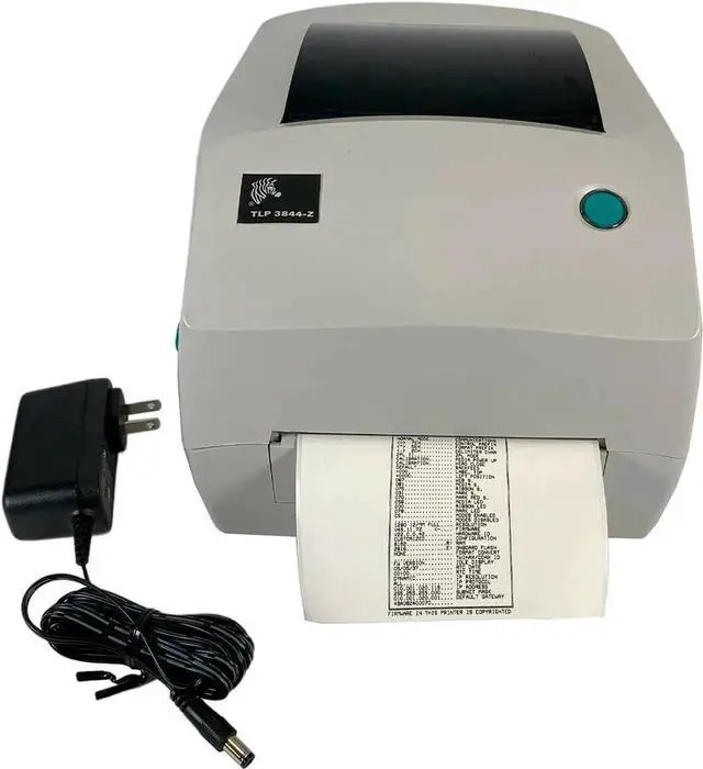 Main image of Ze bra TLP3844-Z Thermal Transfer Label Printer 300Dpi USB LAN 384Z-10400-0001 with Power Supply