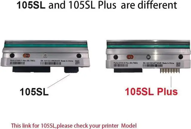 Alt view image 6 of 7 - G32432-1M Thermal Printhead for Ze bra 105SL Label Printer 203DPI Bar code Print Head