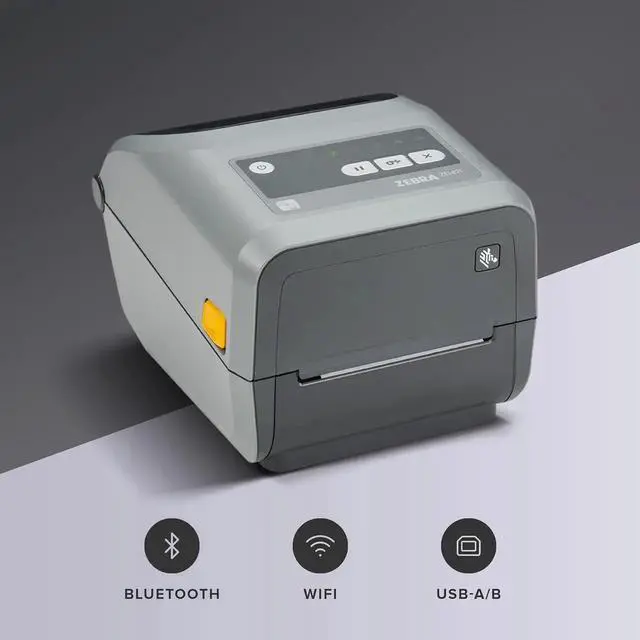 Alt view image 4 of 6 - Ze bra ZD421 Thermal Transfer Cartridge Desktop Printer 203 dpi Print Width 4-inch USB Ethernet 802.11ac ZD4A042-C01W01EZ, Requires Thermal Ribbon for Use