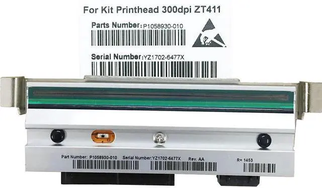 Alt view image 2 of 2 - Printhead for Ze bra ZT411 300dpi Thermal Label Printer, Replacement for P1058930-010