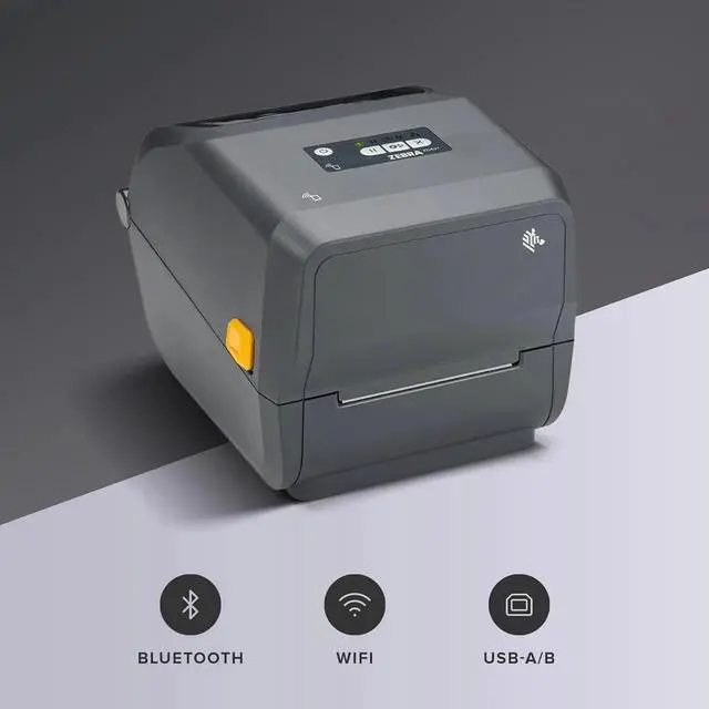 Alt view image 4 of 6 - Ze bra ZD421 Thermal Transfer Desktop Printer 300 dpi Print Width 4-inch Wired USB and 802.11ac Connectivity ZD4A043-301W01EZ, Requires Thermal Ribbon for Use