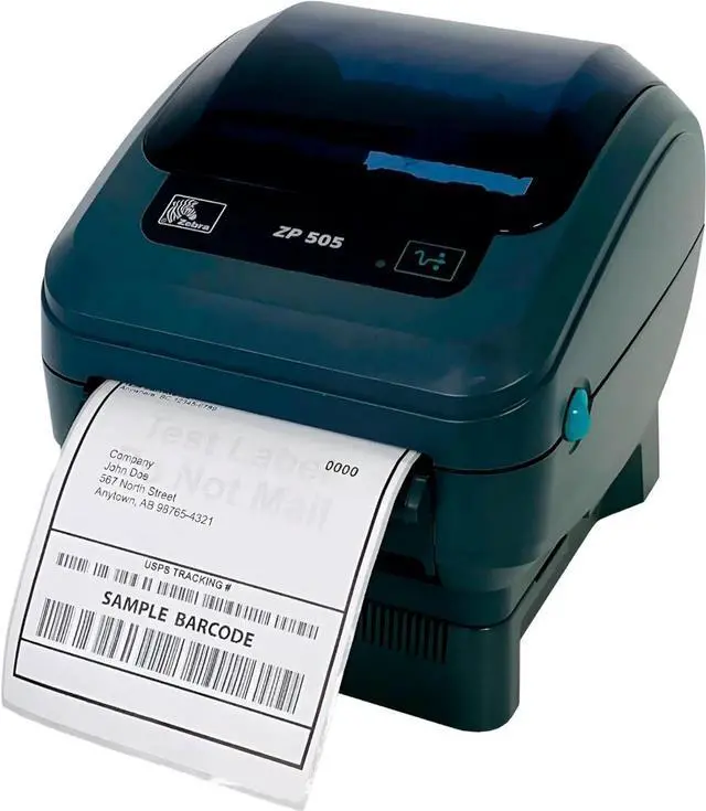 Alt view image 6 of 7 - Ze bra ZP505 Portable Direct Thermal Label Printer Dispenser USB Serial Parallel ZP505-0503-0025, Bundle with Power Cord