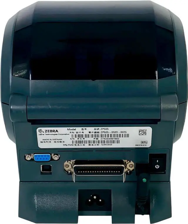 Alt view image 5 of 7 - Ze bra ZP505 Portable Direct Thermal Label Printer Dispenser USB Serial Parallel ZP505-0503-0025, Bundle with Power Cord