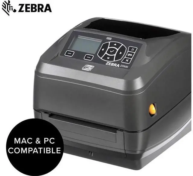 Alt view image 3 of 3 - Ze bra ZD500t Thermal Transfer Desktop Printer 203 dpi Print Width 4 in Ethernet Parallel Serial USB ZD50042-T01200FZ