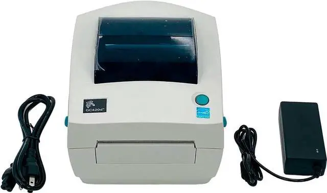 Alt view image 4 of 7 - Genuine Ze bra GC420d Direct Thermal Label Printer GC420-200510-000 USB Serial Parallel, Bundle with AC Adapter