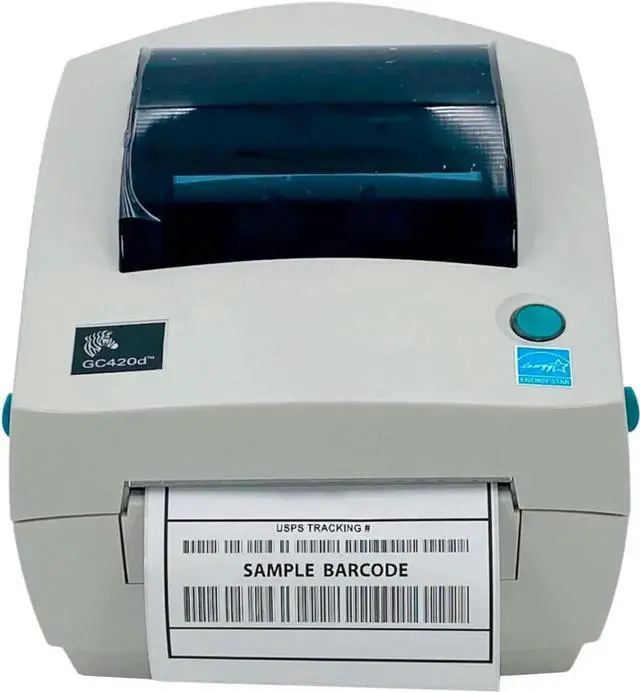 Alt view image 5 of 7 - Genuine Ze bra GC420d Direct Thermal Label Printer GC420-200510-000 USB Serial Parallel, Bundle with AC Adapter