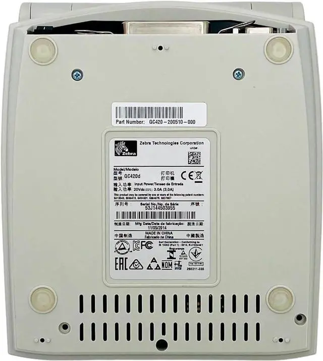 Alt view image 6 of 7 - Genuine Ze bra GC420d Direct Thermal Label Printer GC420-200510-000 USB Serial Parallel, Bundle with AC Adapter